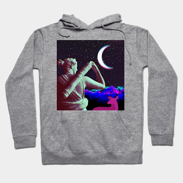 Artemis Collage Hoodie by Caleb Smith, illustrator